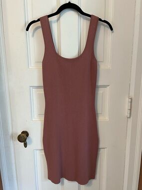 Abercrombie & Fitch Ribbed Knit Mini Dress Mauve Pink Bodycon Size SP
